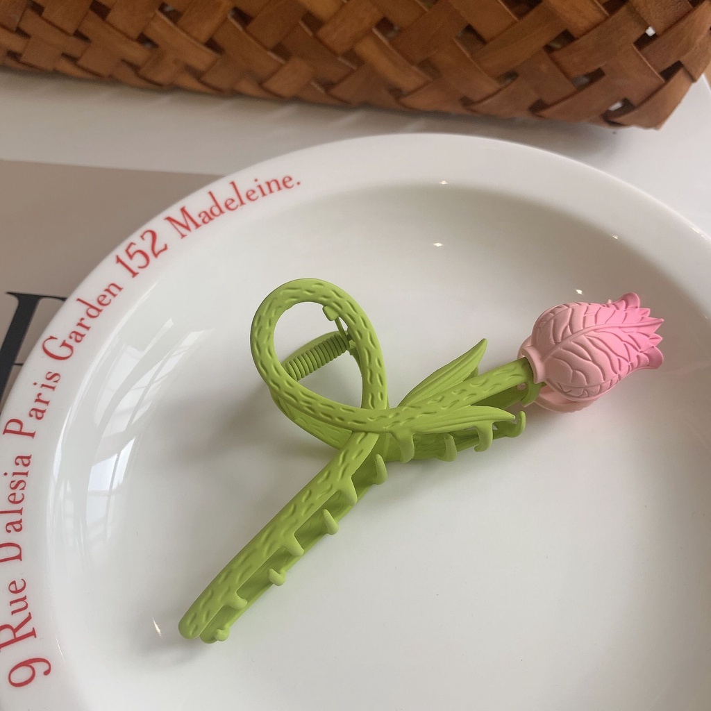 Kẹp Tóc Đa Năng Hình Hoa Tulip / Cá Mập Thời Trang Mùa Hè Xinh Xắn