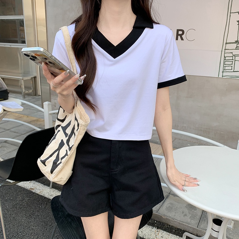 NRVP Áo Thun Tay Ngắn Dáng Ôm In Họa Tiết Độc Đáo Thời Trang Đường Phố Hàn Quốc Cho Nữ