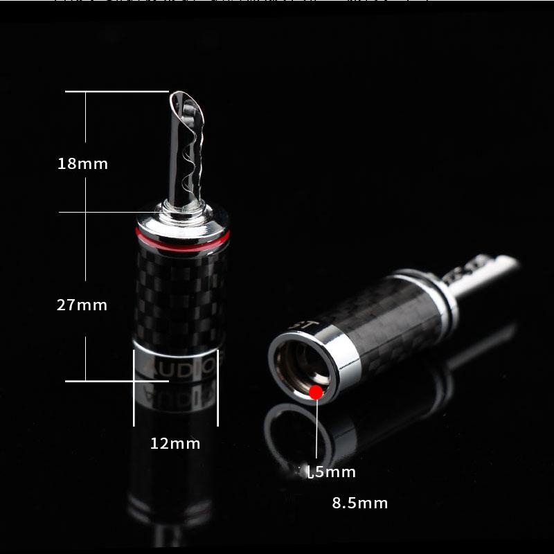 01 Jack Bắp Chuối Răng Cưa Mạ Rhorium AUDIOSOST- Hàng Cao Cấp