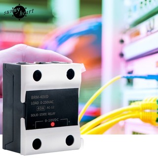 sunnyheart BRM-40VD 40A 0-10V DC Input 0-250V AC Load Solid State Relay Voltage Regulator