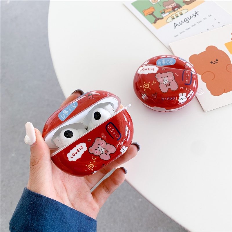 Ốp airpod Mặt dây chuyền in hoa ba chiều phù hợp với AirPods Pro2 Bộ tai nghe Bluetooth không dây Apple AirPods1/2 silic