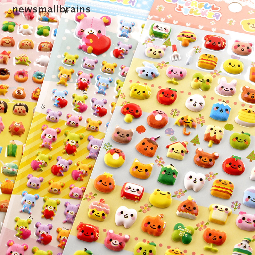 Sticker dán trang trí nhật ký hình động vật 3D ngộ nghĩnh