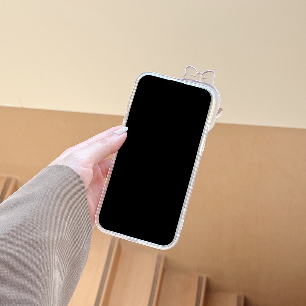 Ốp Điện Thoại TPU Dẻo Trong Suốt Họa Tiết Hoạt Hình 3D Đơn Giản Chống Rơi Cho iPhone 14 13 12 11 PRO MAX XS XR 7 8 Plus