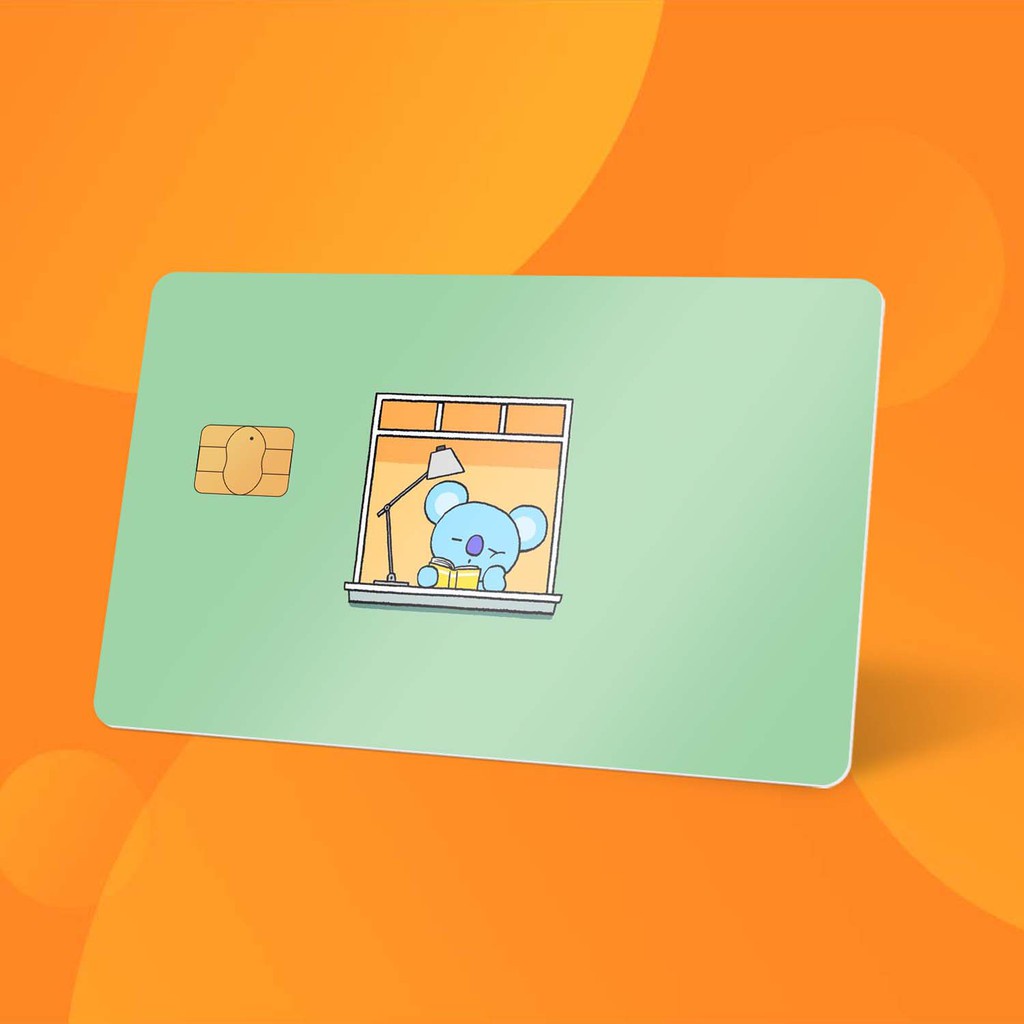 Miếng Dán Thẻ Card BT21 - BTS | SKIN ATM, Thẻ Chung Cư Trang Trí - Chất Liệu Decal Vinyl Chống Nước