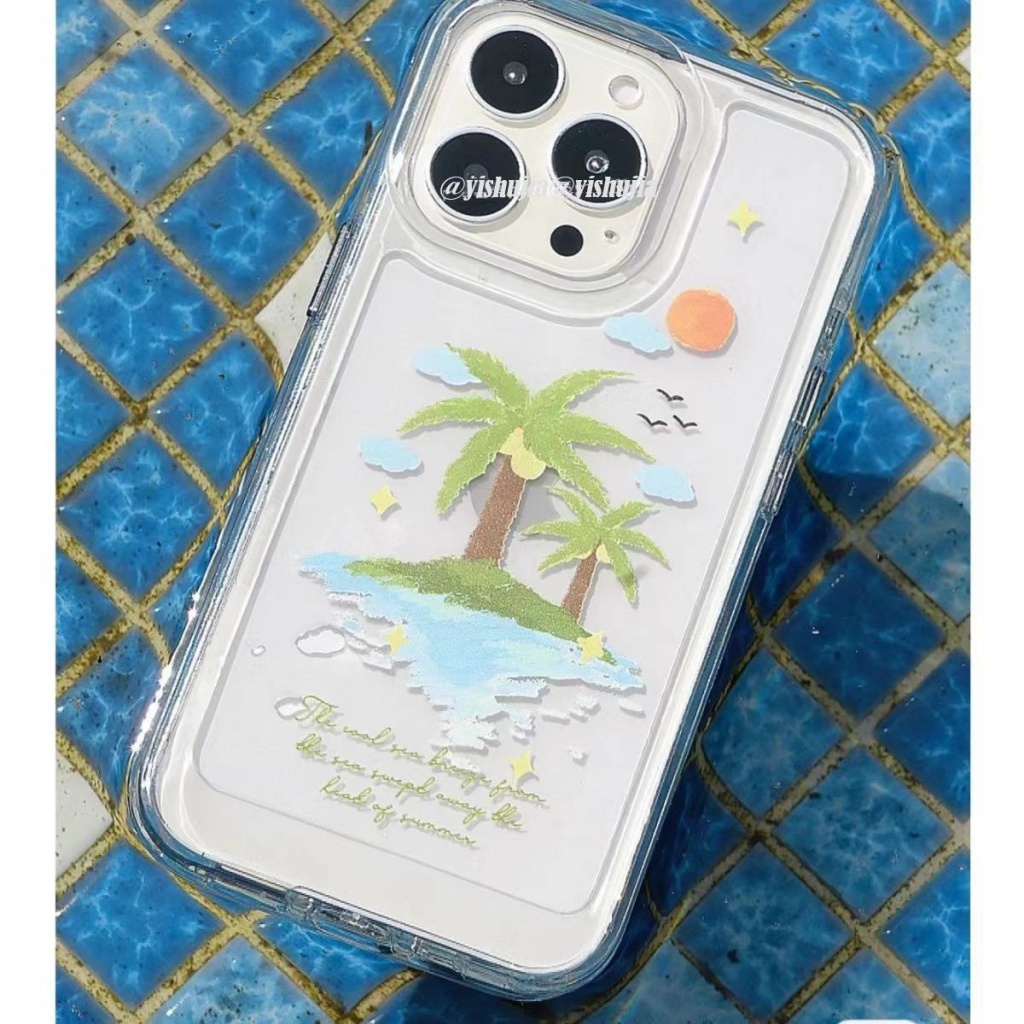 ✅Ốp Điện Thoại Mềm In Hình Hòn Đảo Mùa Hè Cho iPhone 14 / 13promax 11 / 12pro xr / xs 7 / 8Plus G1R8