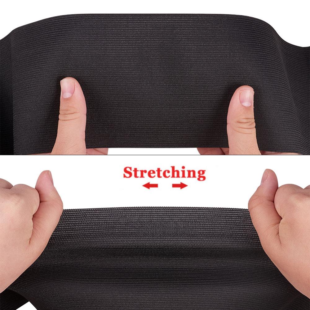 Cuộn Dây Thun Bản Rộng 100mm Dài 5M / 5.5 Yards Màu Đen Co Giãn Tốt Chuyên Dụng May Vá Quần Áo