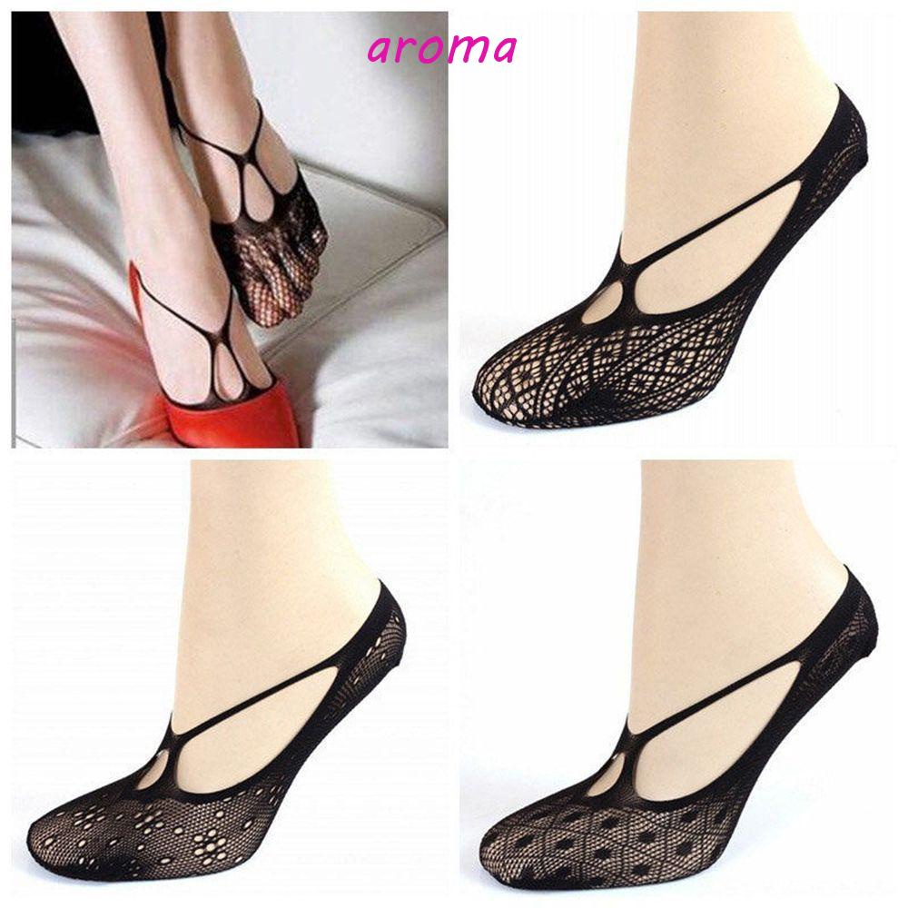 Vớ Lưới Đen Phối Ren Dây Đan Chéo Quyến Rũ Cho Nữ