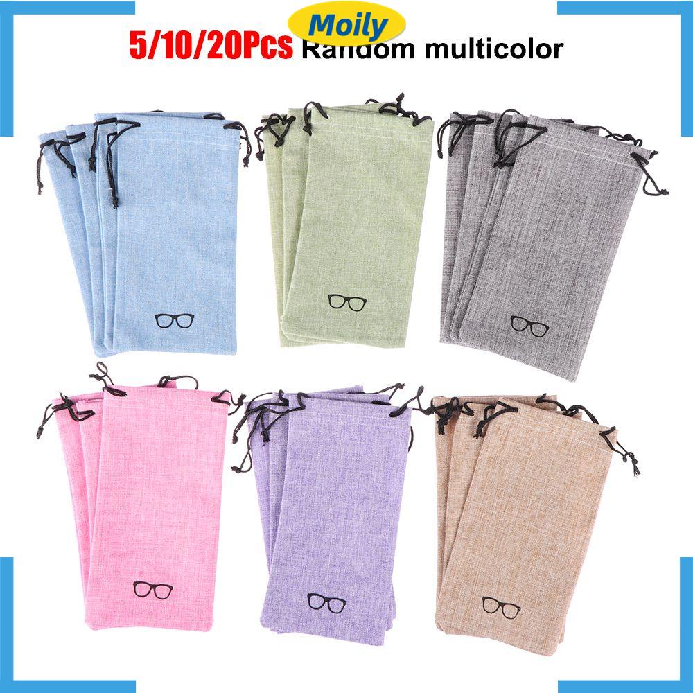 Set 5/10/20 túi đựng kính râm nhiều màu sắc xinh xắn tiện dụng