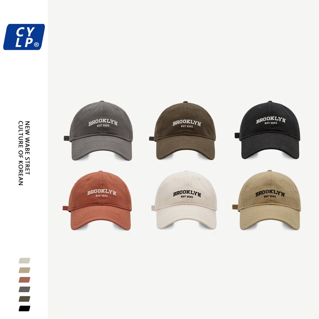 Mũ Lưỡi Trai Mềm Thêu Chữ Phong Cách Hàn Quốc Thời Trang Xuân Hè Cho Cặp Đôi