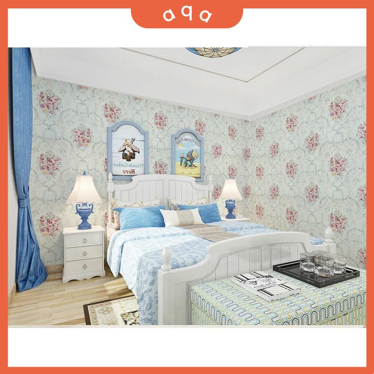 Decal giấy dán tường hồng chùm kem-aqa