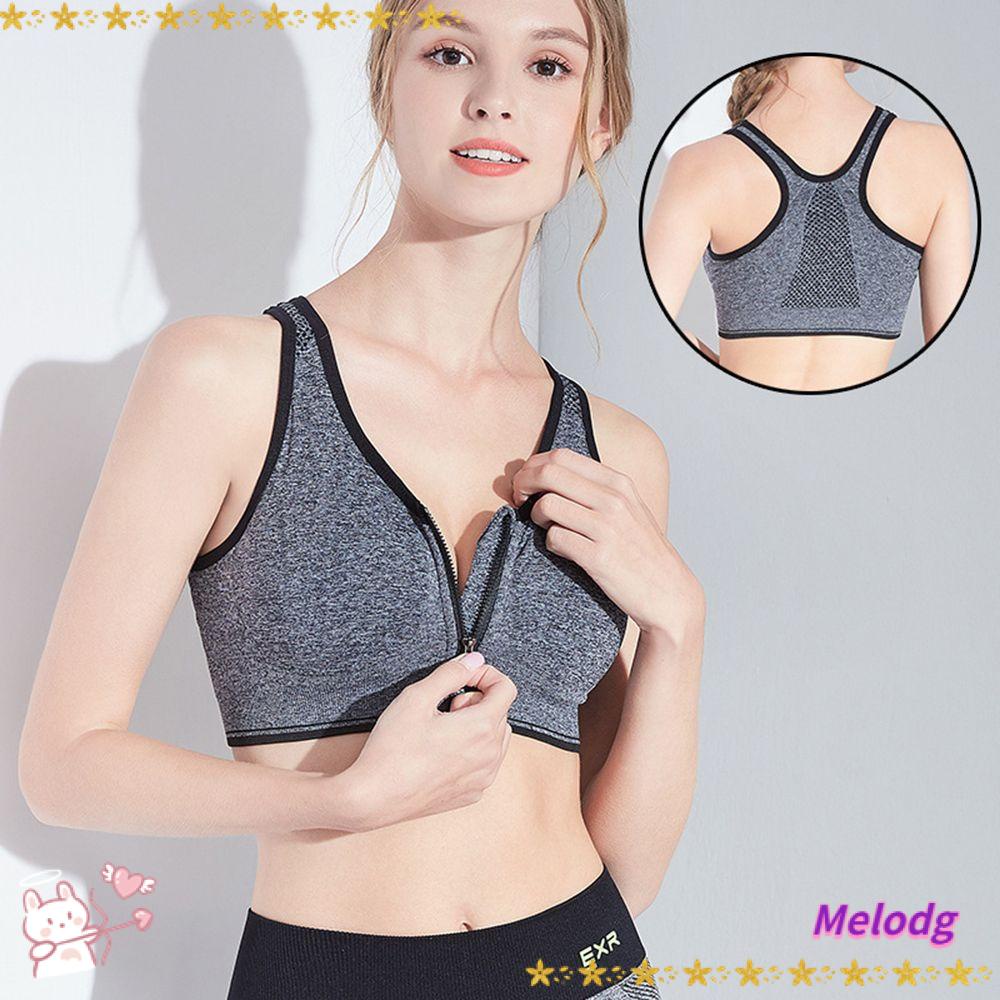 Áo Bra Thể Thao Có Mút Nâng Ngực Thiết Kế Khóa Kéo Trước Thời Trang Quyến Rũ Cho