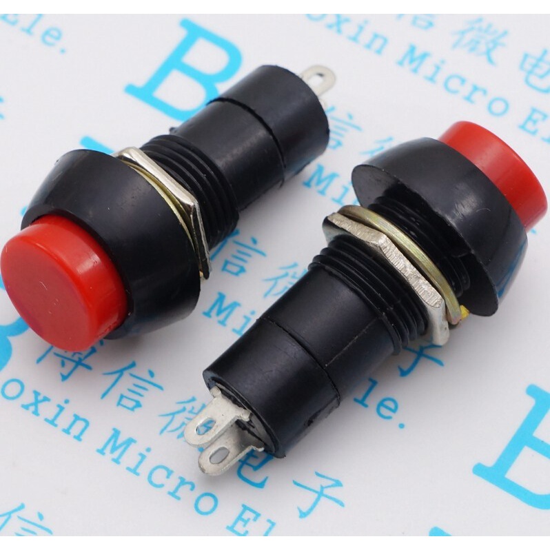 Nút Nhấn Tự Khóa PBS-11A Hình Tròn 12MM Màu Đỏ / Xanh Lá