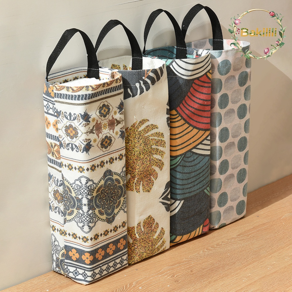 Giá Đỡ Túi Rác Treo Tường Bằng Vải Bạt Đa Năng Sức Chứa Lớn