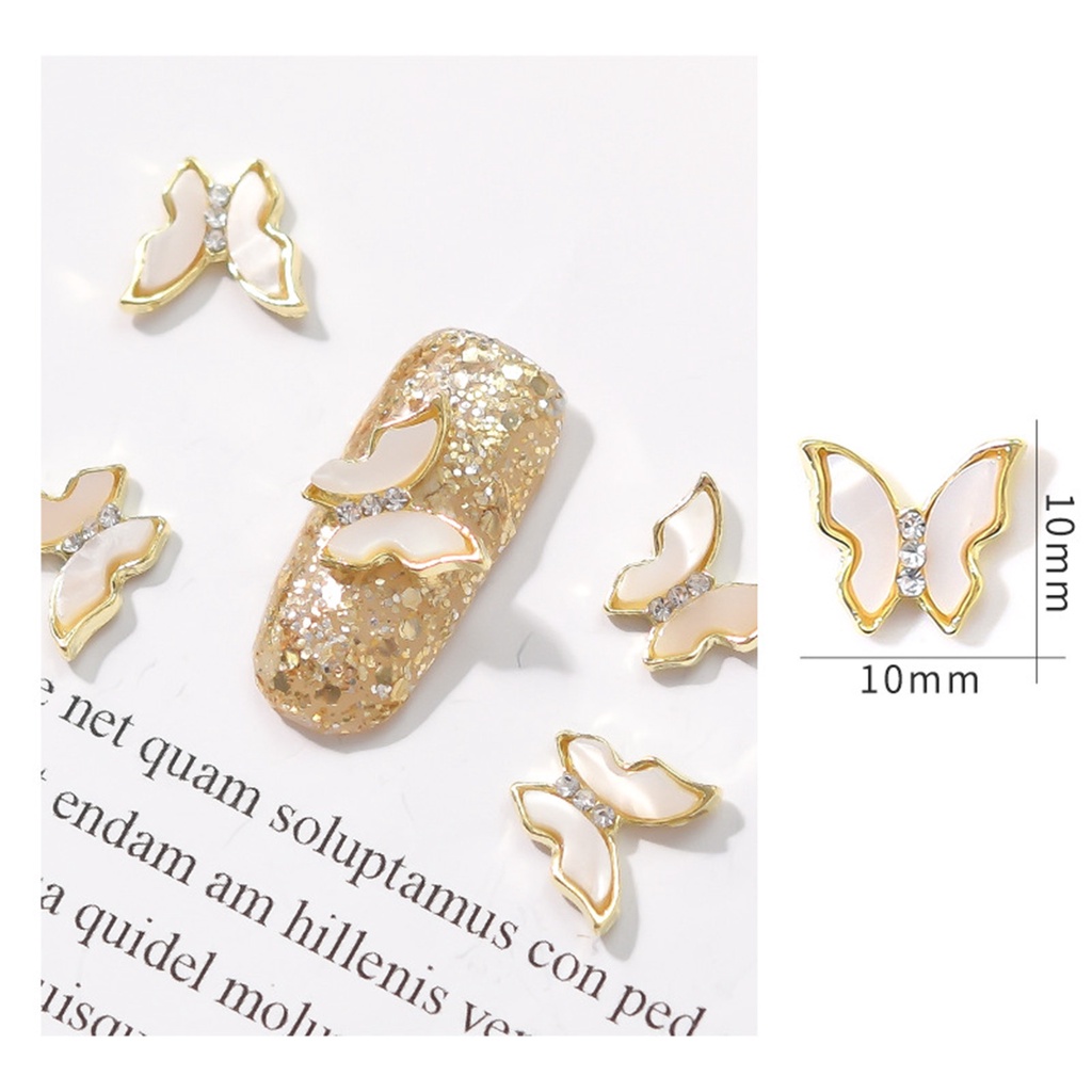 Phụ Kiện Đá Trang Trí Móng Tay Hình Bướm Siêu Nhẹ DIY