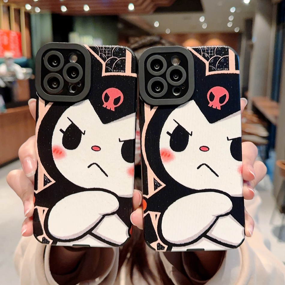 Ốp Điện Thoại Silicon Phối Da Kouromi Cho iPhone 11 12 13 14 Pro MAX 11Pro 12Pro 13Pro 7 8 Plus X XR XS MAX SE 2020 2022
