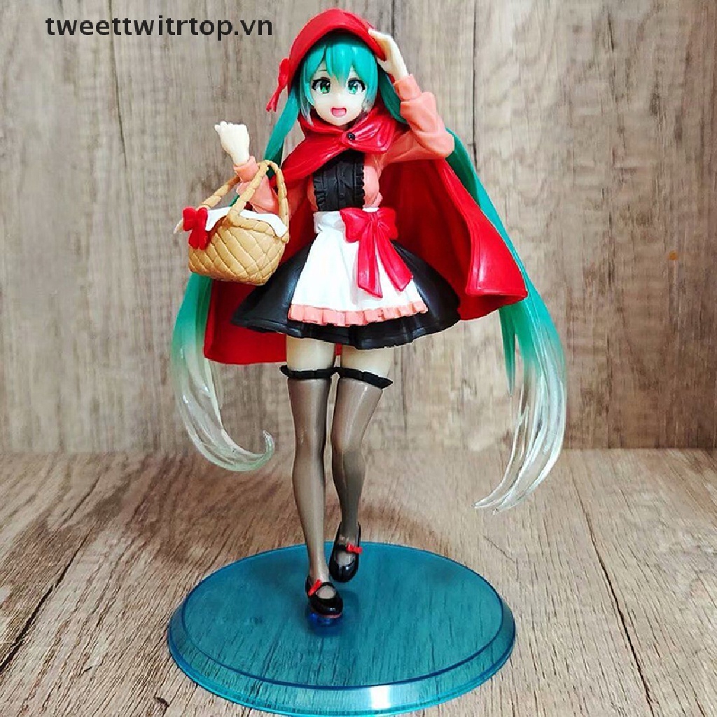 TRTOP Anime Miku Little Red Riding Hood Taito Vocaloid Hatsune Miku Action Figure Collection 18cm Anime Kawaii Doll Model Collectible Toys VN