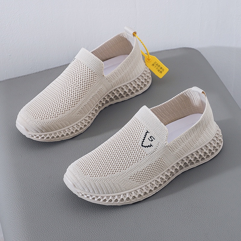 Hàng Có Sẵn Giày Lười Đế Bằng Thoáng Khí Thoải Mái Mùa Hè Có size Lớn Cho Nữ