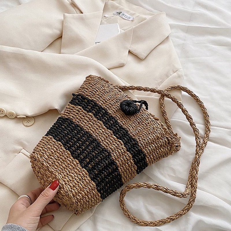 Túi Đeo Chéo Đan Lát Cỡ Nhỏ Thời Trang Sành Điệu