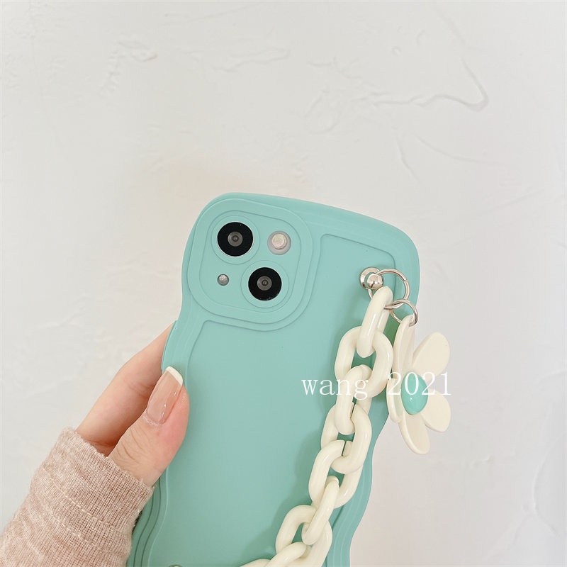 Ốp Điện Thoại Silicon Dẻo Kèm Dây Đeo Hình Hoa Cho Samsung Galaxy A54 A34 A24 A14 LTE 4G 5G Samsung A54 5G 2023