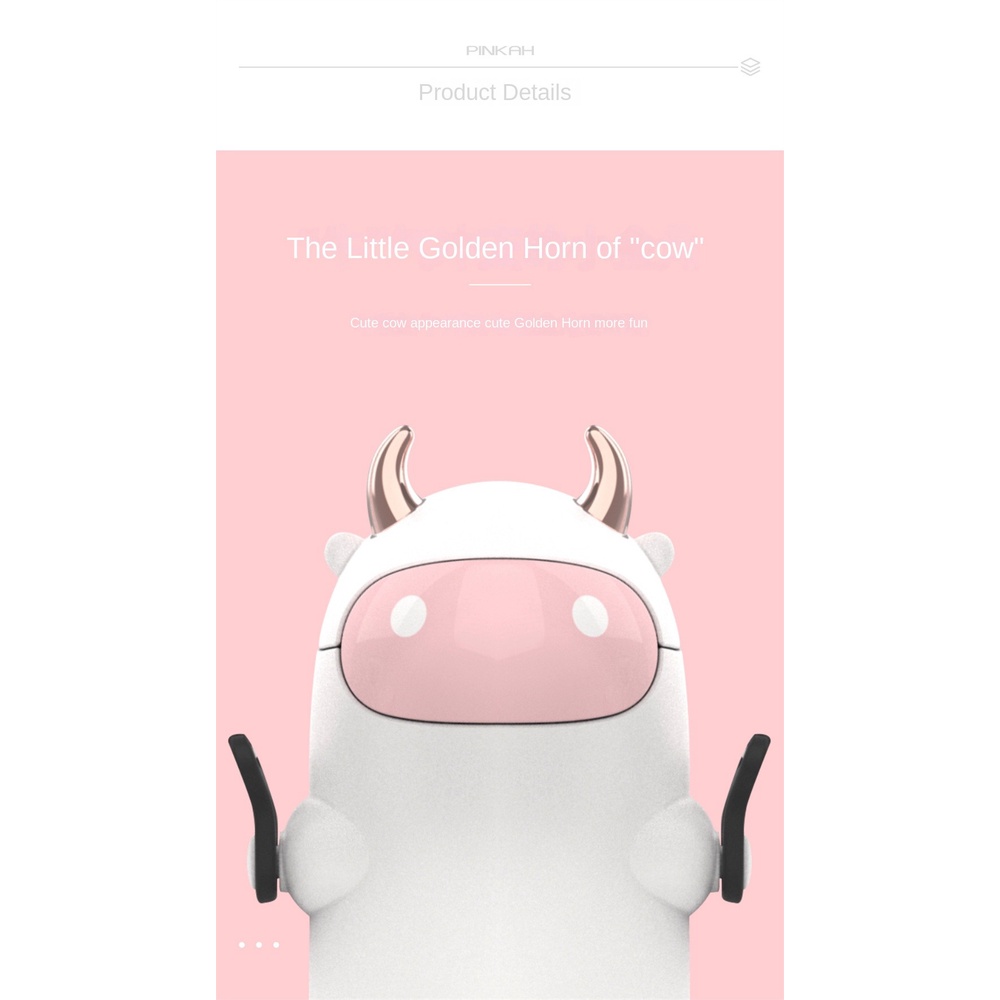 Bình Nước Hình Bò Sữa Có Ống Hút Và Dây Đeo Vai Cho Bé