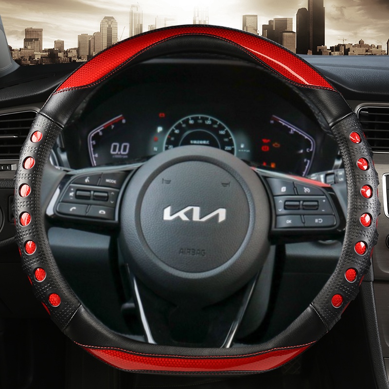 Vỏ Bọc Vô Lăng Xe Hơi Hình Chữ D Bằng Sợi Carbon Cho Kia K5 2021 Ceed GT Stonic Proceed Sportage 2021 2020 2019 2018 2017 GT Sport
