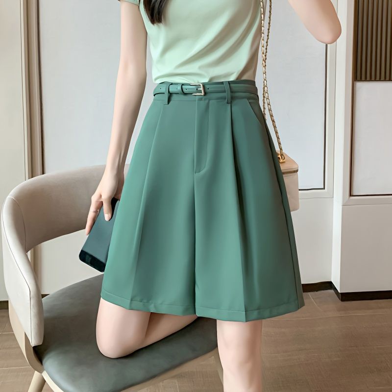 Quần Short Ống Rộng Lưng Cao Phong Cách Mới Mùa Hè 2023 Cho Nữ