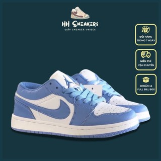 Giày Thể Thao Nam Nữ Jordan Cổ Thấp Màu Xanh Dương - Giày Jordan JD1 Low Nam Nữ Chuẩn 11 Cao Cấp Full Box