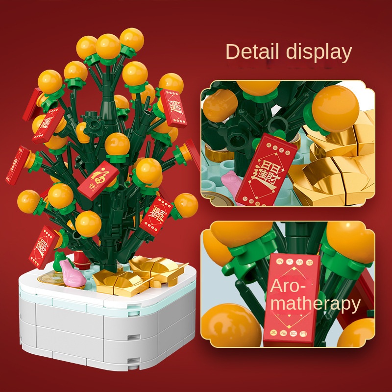Đồ Chơi Lắp Ráp Hình Cây Sáng Tạo Phù Hợp Làm Quà Năm Mới