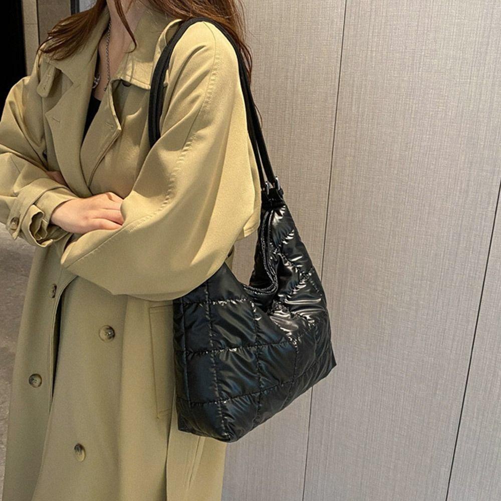 MIHAN1 Túi Tote Đeo Vai Đệm Cotton Không Gian Thời Trang Sức Chứa Lớn