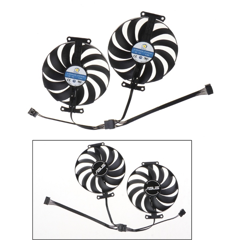 Set 2 Quạt Tản Nhiệt 95mm / 3.74in CF1010U12S 7Pin 12V 0.5A VGA Chuyên Dụng Cho ASUS RTX 3060 3060ti 3070 DUAL V2 OC