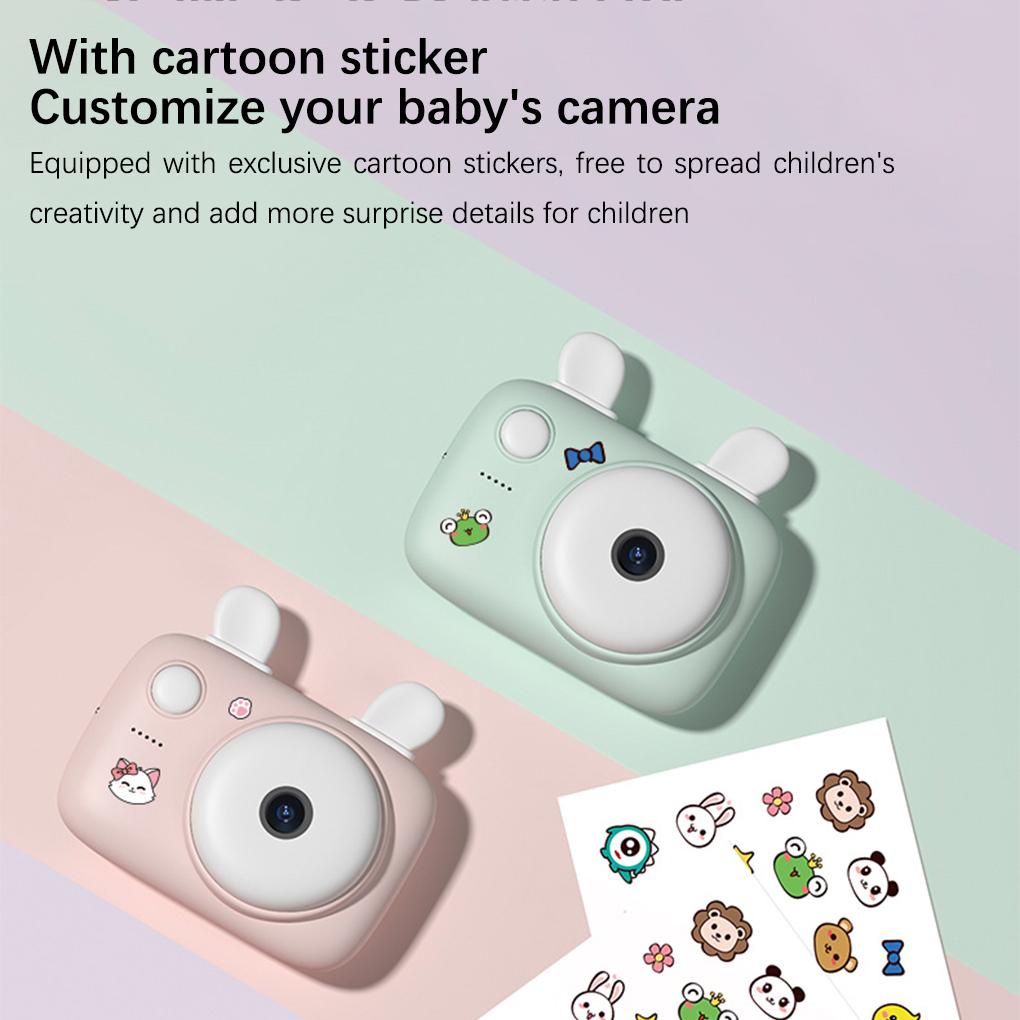 Máy Ảnh Kỹ Thuật Số Bằng Silicon Họa Tiết Hoạt Hình Kèm Dây Đeo Độ Nét Cao Làm Quà Tặng Cho Bé
