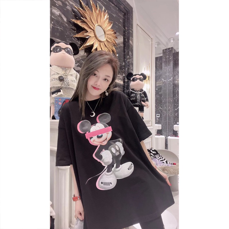 NRVP Áo Thun 100% Cotton Tay Ngắn In Họa Tiết Độc Đáo Phong Cách Hàn Quốc Cho Nữ