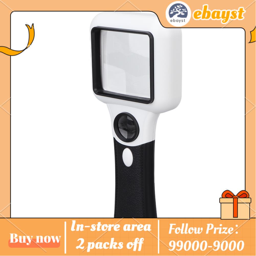 Ebayst 5X 45X Handheld Magnifying Glass Reading Checking Money Identifying Jewellery