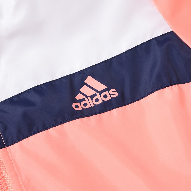 Áo Khoác Gió Adidas Màu Trơn Phối Lưới Có Khóa Kéo Thời Trang Cho Cặp Đôi