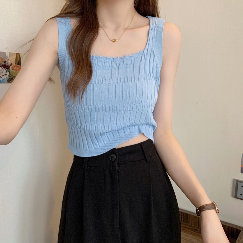 Áo Hai Dây Vải Lụa Lạnh Hở Lưng Thời Trang Mùa Hè Cho Nữ