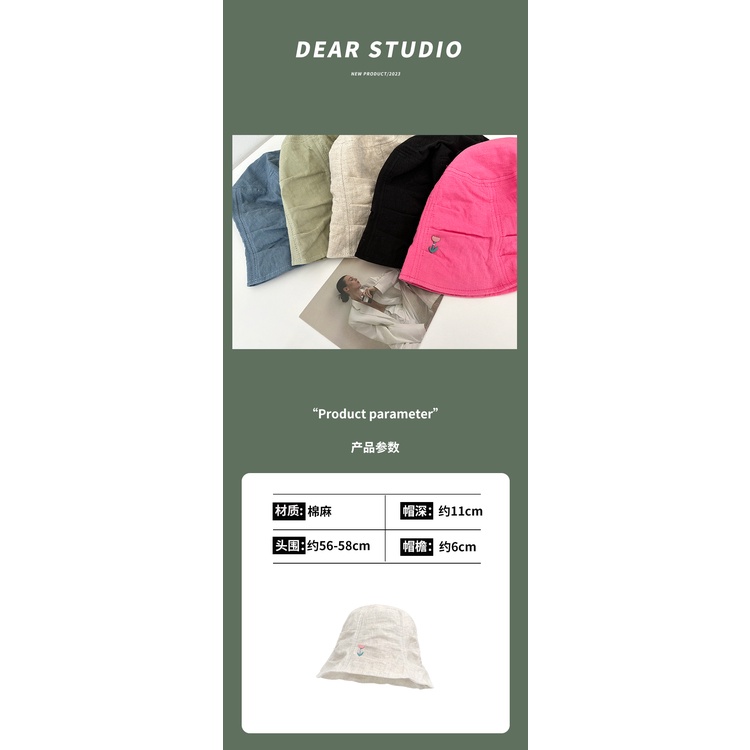 Mũ Bucket Xếp Ly Hình Hoa Tulip Phong Cách Nhật Bản Ngọt Ngào Cho Nữ