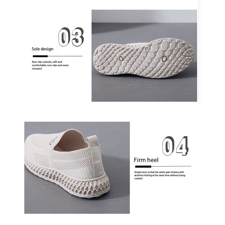 Hàng Có Sẵn Giày Lười Đế Bằng Thoáng Khí Thoải Mái Mùa Hè Có size Lớn Cho Nữ