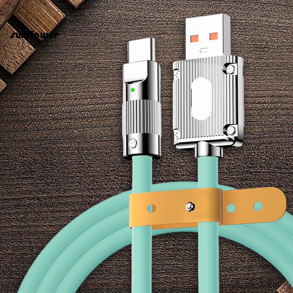 Dây Cáp Sạc Nhanh Hai Đầu Type-C Bằng Silicone 6A