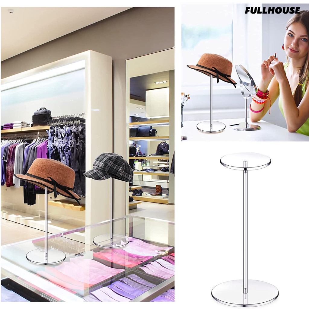 ☀Giá Đỡ Trưng Bày Tóc Giả / Mũ Lưỡi Trai Bằng Acrylic Trong Suốt Đa Năng Tiện Dụng