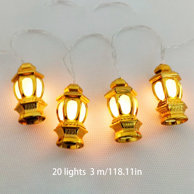 Dây Đèn Led 3m Hình Ngôi Sao Mặt Trăng Ngôi Sao Hồi Giáo