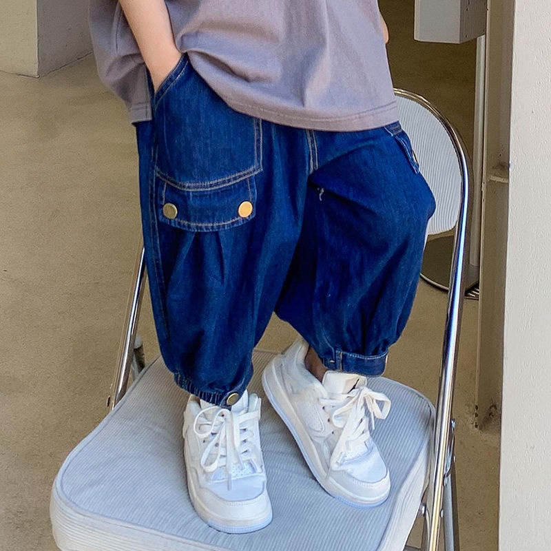 Quần Jean Dài Dáng Rộng Thời Trang Mùa Xuân 2023 Cho Bé Trai