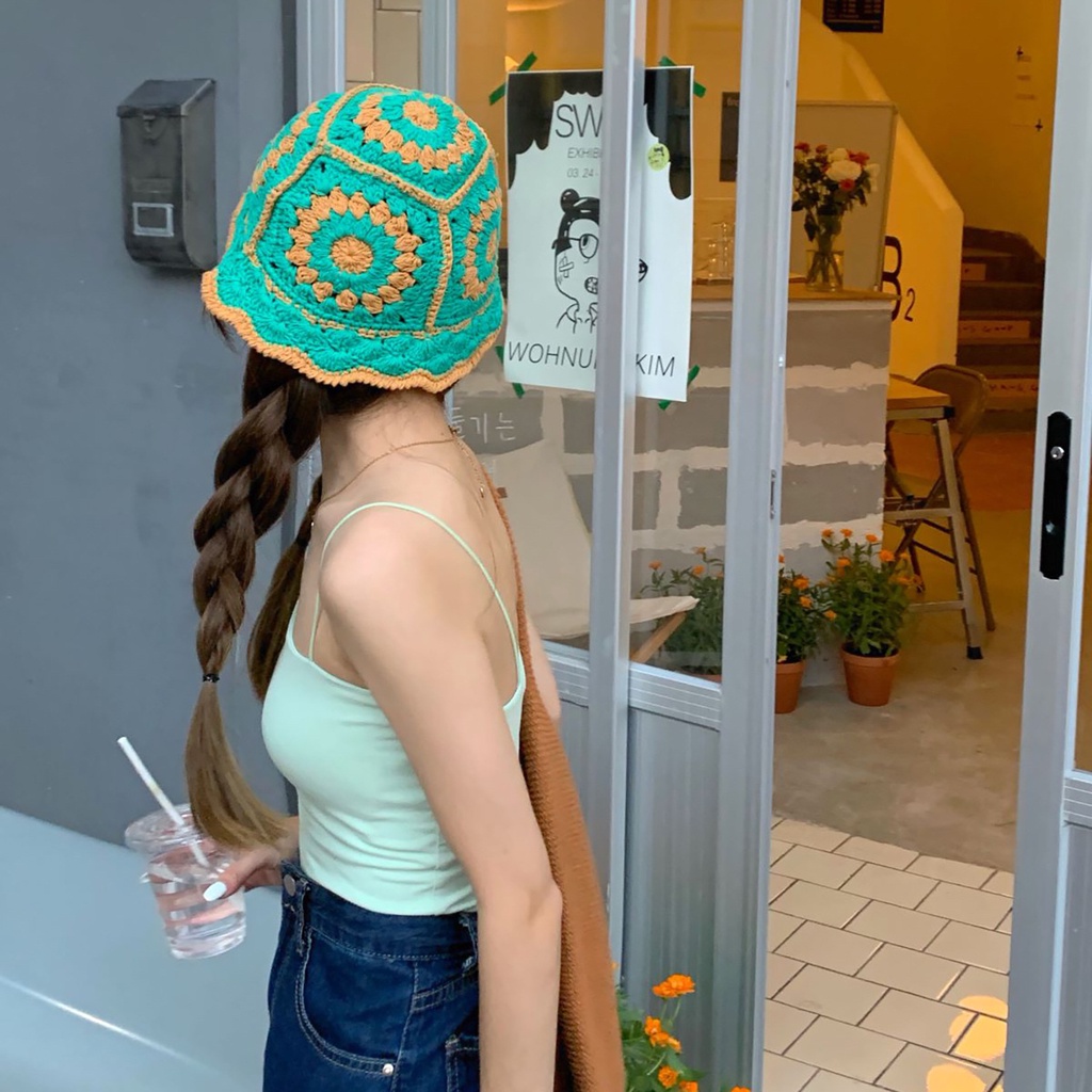 Mũ Len Tai Bèo Phong Cách Hàn Quốc Xinh Xắn Cho Nữ