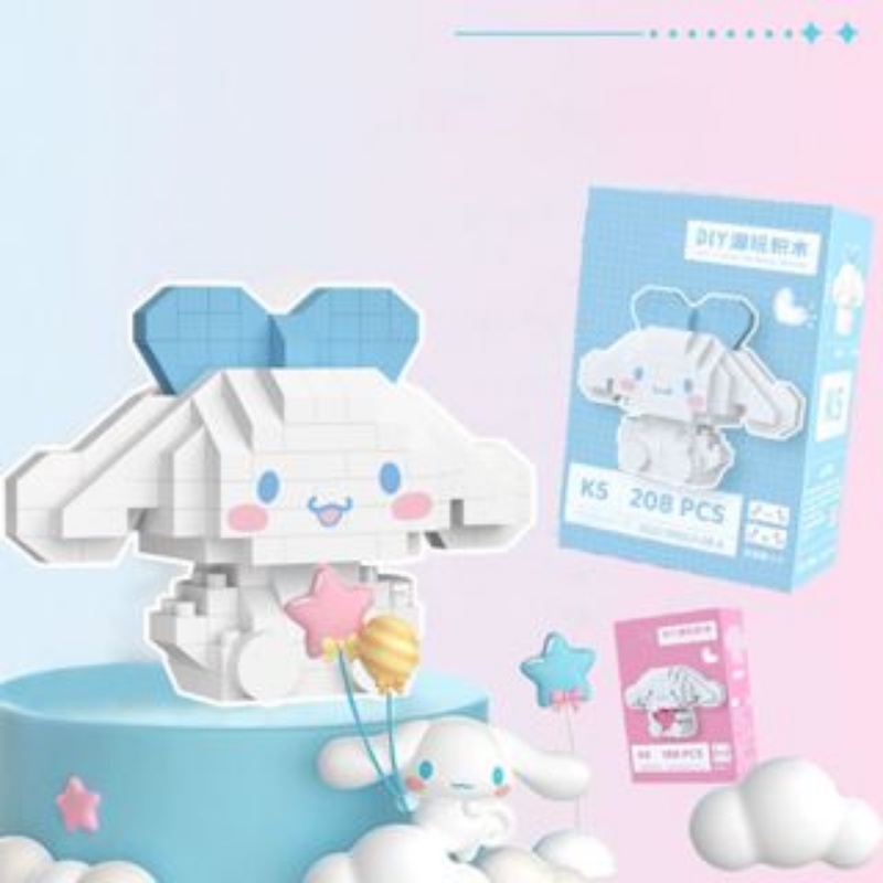 Đồ Chơi Lắp Ráp Mô Hình Nhân Vật Hoạt Hình Sanrio Kuromi Hello Kitty Melody Dễ Thương Cho Bé