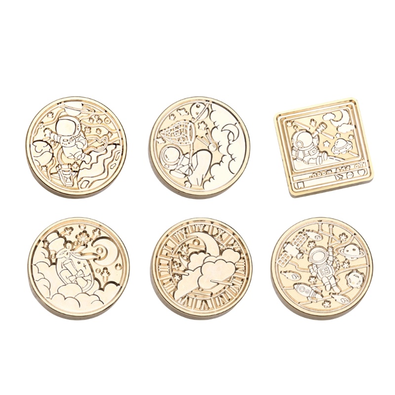 Đầu Con Dấu Sáp Hình Phi Hành Gia Dùng Trang Trí Sổ Tay / Nhật Ký DIY