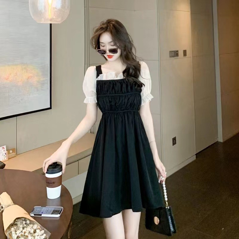 IELGY   Đầm Đen Phong Cách Hepburn Cổ Điển Thời Trang Cho Nữ