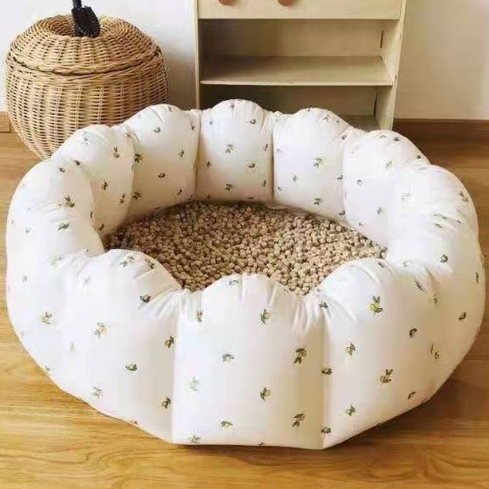 Bể bơi Bơm Hơi 90cm Bằng PVC Mềm Hình Tròn Có Hàng Rào Chắn Ngoài Trời Cho Bé Chơi