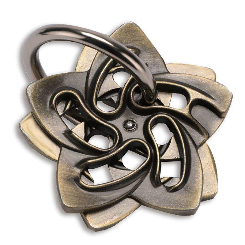 Đồ Chơi Thử Thách Trí Thông Minh Luban Khóa Kongming Bằng Kim Loại Màu Vàng Dành Cho Người Lớn