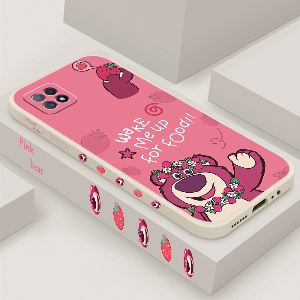 Ốp Điện Thoại Mềm In Hình Gấu Dâu Cho OPPO F9 Pro F1 Plus F7 F1S R9 OPPO Reno 2F 2Z 6Z Reno 4 5 Pro