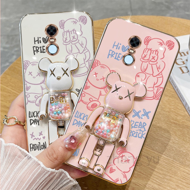 Ốp lưng redmi 5 plus xiaomi redmi note 5 pro TPU 3D Giá đỡ gấu bạo lực vỏ điện thoại di động Trường hợp siêu mỏng mạ mềm Trường hợp chống sốc 3D Ốp Điện redmi 5 plus xiaomi redmi note 5 pro