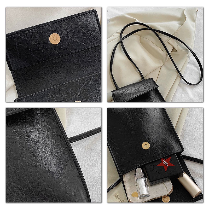 MISCHA Túi Đeo Vai mini Màu Trơn Chống Thấm Nước Phong Cách Cổ Điển Thời Trang Cao Cấp Cho Nữ